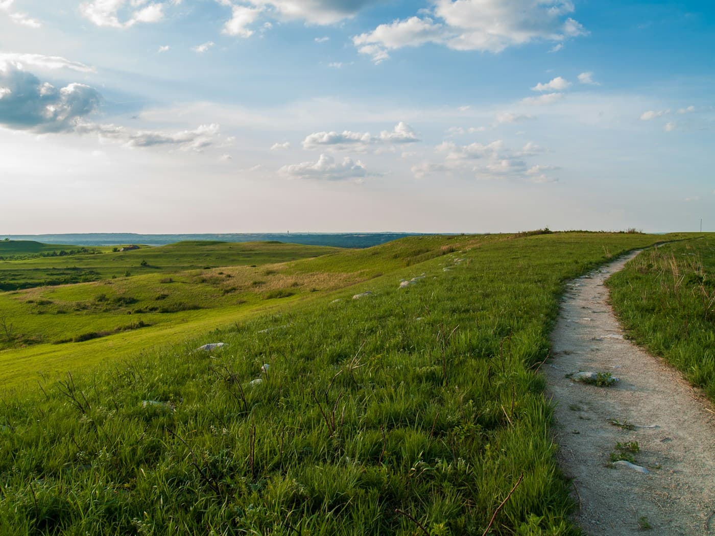 Scenic view of open Kansas prairie in Kansas
