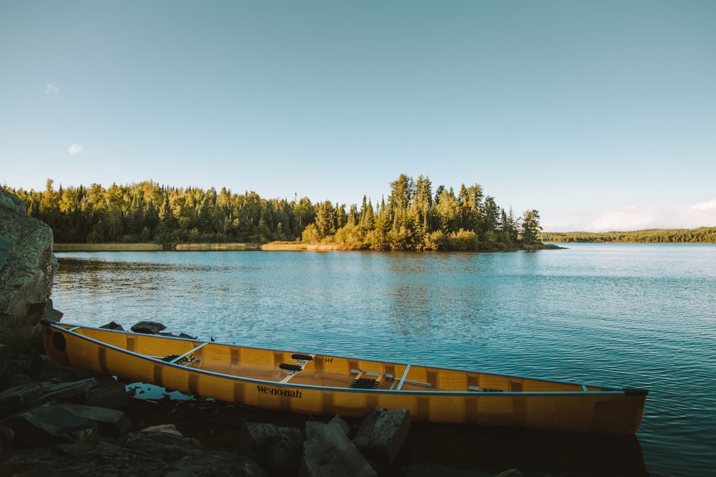 Scenic view of a quiet Minnesota lake in Minnesota